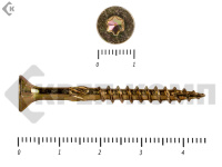 Саморезы Конструкционные, потай Torx, желтый цинк   5.0х 45 мм (20 шт) 