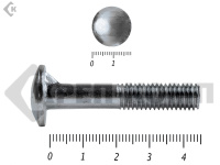 Болт мебельный, цинк DIN607 с усом 8х 45 пр.5,8 Фасовка МОСКРЕП (100шт)