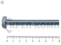 Болт полная резьба, цинк DIN933 6х 80 пр.5,8 (25кг/1582)