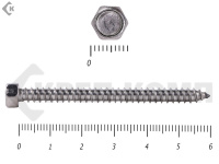 Саморез с шестигранной головой Нержавейка DIN7976 А2 5,5х60 (200шт)