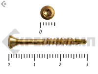 Саморезы для паркета со сверлом (CFB) 3,2х30 мм (500 шт) Желтый цинк