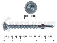 Саморезы Конструкционные, потай Torx, цинк с нарез. ушками на наконечнике  5.5х60 HIMTEX (200 шт)