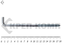 Шуруп с костылём L-образный 10х180 (2шт)