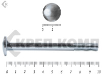 Болт мебельный, цинк DIN607 с усом 8х100 пр.5,8 Фасовка МОСКРЕП (40шт)