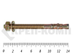 Анкер клиновой 12х140, желтый цинк (5шт) – фото