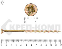 Саморез желтый цинк POZY 6х120 Фасовка (50шт)