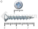 Шуруп оконный, крупная резьба, Белый цинк 4,1х25 Kn Фасовка (1000шт) – фото