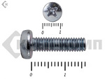 Винт полуцилиндрическая головка,цинк DIN7985 6х 16 Фасовка (400шт) – фото