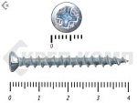 Шуруп оконный, крупная резьба, Белый цинк 4,1х40 Kn (50шт) – фото